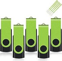 EASTBULL USB atmintinė 64GB, 5 USB atmintinių "Memory Stick 2.0" duomenų saugykla (64GB, žalia)