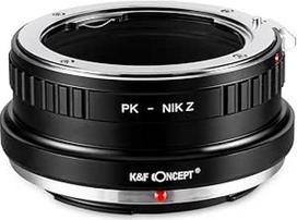 K&F CONCEPT PK-NIK Z bajoneto adapterio žiedas, skirtas Pentax K PK objektyvui su Nik Z 7 ir Nik Z 6 beveidrodiniu viso kadro fotoaparatu, suderinamas su Nikon Z 7, suderinamas su Nikon Z 6