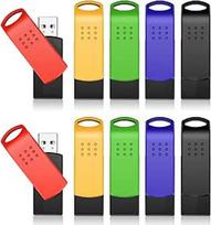 KEXIN USB atmintinė 32GB, 10 vnt., KEXIN USB atmintinė 32GB, 10 vnt., USB 2.0 atmintinė 32GB duomenų saugykla, skirta kompiuteriui, staliniam kompiuteriui, nešiojamajam kompiuteriui, žaidimų konsolėms (įvairiaspalvė, 10 vnt.)