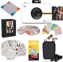 KODAK Step Touch AMZRODITC20K1W 13 MP skaitmeninis fotoaparatas ir momentinis spausdintuvas su 3,5 LCD jutikliniu ekranu, 1080p HD vaizdo įrašais (baltas) Dovanų paketas