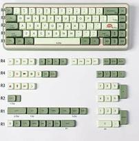 Matcha Keycaps 124 klavišų XDA profilio PBT klavišų dangtelių rinkinys tinka 60 % 65 % 95 % mechaninei klaviatūrai Cherry Mx Switch