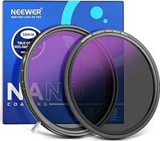 NEEWER HD True Colors 58 mm kintamas ND filtras ND2-512 (1-9 žingsnių), VND filtras ir magnetinis ND32 neutralaus tankio filtras, padengtas įvairiomis dangomis, be spalvų poslinkio, be X kryžiaus, be vinjetavimo