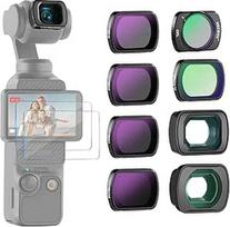 NEEWER ND filtrų rinkinys, 6 pakuotės, suderinamas su DJI Osmo Pocket 3, ND16 ND32 ND64 ND256 poliarizacinis filtras CPL juodas difuzinis 1/4 filtras su 0,75X plačiakampiu objektyvu, 2x makro objektyvo ekrano apsauga