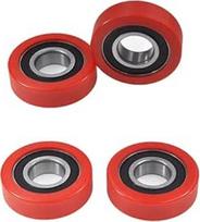 Poliuretano liejimo guolis PU620565-19 Guma dengtas skriemulys 25 mm x 65 mm x 19 mm