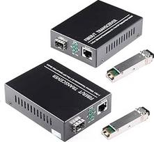 Vienos poros 1.25G Gigabit Ethernet skaidulų medijos keitikliai su SFP LC vieno branduolio siųstuvo moduliu, vieno režimo LC, SMF-RJ45 į SFP lizdą iki 30KM, nuo 10/100/1000Base-Tx iki 1000Base-SX