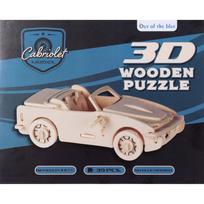 Medinė 3D automobilio dėlionė Cabriolet