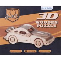 Medinė 3D automobilio dėlionė Sports Car