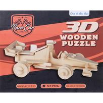 Medinė 3D automobilio dėlionė Race Car