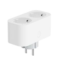 Išmanioji rozetė dviguba, Wi-Fi, 3680W, IP20, energijos matavimo ir laikmačio funkcija, TUYA, WOOX