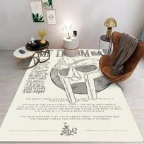MF DOOM Albumo Kilimas - Hip Hop Meno Dizainas Namų Dekoras Minkštas Grindų Kilimėlis Svetainei Kilimai Svetainei 50x80cm