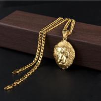 Hip-hop personalized stainless steel animal pendant, color-retaining electroplated metal pendant, Cuban chain, one piece is sent on behalf of others.
