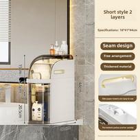 Tualeto laikymo spintelė 2/3/4 sluoksnių vonios kambario stalčiui, „Closestool“ plyšių lentynėlė, itin siaura virtuvės organizatoriaus lentynėlė 2 layers small balta