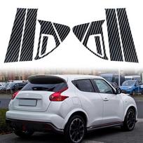 Automobilio aksesuaras Juke juostelei 10 vnt. Durų apdailos blizgios juodos spalvos Automobilio langų apdailos Visiškai nauja būklė Anglies pluošto išvaizda Carbon fiber look