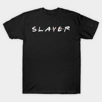 Men Black Print T-shirt Slayer No-Cut Transfer Paper Print Cotton Tshirt S juoda