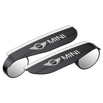 2in1 automobilio galinio vaizdo veidrodėlio lietaus antakis Atbulinės eigos mažas apvalus veidrodėlis BMW MINI WORKS One Cooper JCW R60 R59 R58 R57 R56 R55 F55 2PCS
