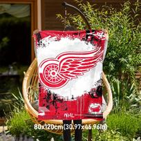 1 vnt. Detroit Red Wings NHL tematikos flanelės pledas - 3D spausdintas minkštas šiltas, lengvas visų sezonų pledas stovyklavimui, kelionėms, lovai-080737 80x120cm