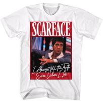 Scarface Marškinėliai Aš Visada Sakau Tiesa Suaugusiems Trumpomis Rankovėmis 80-ųjų Filmas Tony Montana Grafiniai Marškinėliai S balta