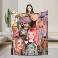 Britney Spears pledas, minkštas, naujoviškas, pliušinis, užtiesalas, skirtas sofos-lovos kelioninei flanelinei lovatiesei, lovos užtiesalas 30x40in