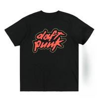 Klasikinis Daft Punk Logotipas Medvilniniai Marškinėliai Madingi Juodi Viršutiniai Drabužiai T-shirt Vyrams Ir Moterims Elektroninės Muzikos Drabužiai Vintažiniai Kasdieniai Streetwear S įvairiaspalvis