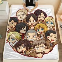 1PC Attack on Titan Print Flannel Blanket, High quality All Seasons, Home Decor, Warmth and Comfort, Perfect for Christmas Gifts 80cm x 120cm