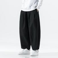 Plačios kelnės Vyriškos kelnės Laisvos Kasdienės Dydelės Sportinės kelnės Vyriškos Vintažinės Krovinių kelnės Ypač didelės 5XL XXXXXL juoda