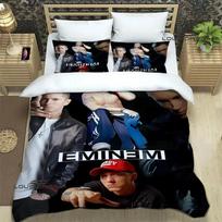 Eminem Hip -hop Dainininko Spaudiniai Lovos Patalynės Komplektai Išskirtinis Lovos Reikmenų Rinkinys Antklodės Užvalkalas Antklodės Komplektas Lovos Patalynės Komplektas Prabangi Gimtadienio Dovana EU Single(135*200cm)3pcs