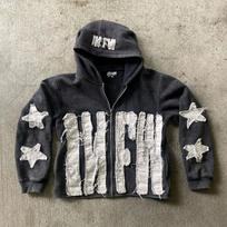 Men's Autumn 2025 Star Print Letter Hoodie: Fashionable & Versatile Trend. Size M