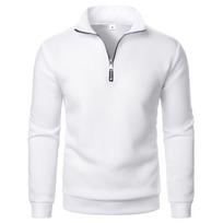Men's Half-Zip European Style Hoodie - Solid Color Spring/Autumn Jacket S juoda