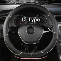 Toyota Serijai 38cm Odinė Automobilio Vairo Dangtelis - Neslystantis, Atsparus Dilimui, Visasezonis, Universalus | Cubre Volante Auto O-type Red