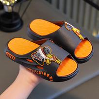 2025 Naujos neslystančios vasarinės šlepetės berniukams (vidaus/lauko): Madingas, Šaunus, Patvarus vaikų namams ir vonios kambariui Size 28-29, Length 18.5 cm, Age 4-5