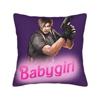 Leon Kennedy Babygirl Pillowcase Printed Fabric Cushion Cover Decor  Pillow Case Cover Seater Zippered 18 30x30cm 12x12in