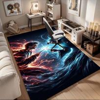 Harry Potter vs Voldemort: Epic Wand Duel Art Print Office Mat Home Decor Office Rugs LB103 60cm by 90cm