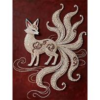 Pearl Nine-tailed Fox DIY Diamond Art Kits 15.7x19.6inch Gem Art Diamond Painting Kits Without Frame for Adults Gift Idea Home Wall Decor 40x50cm