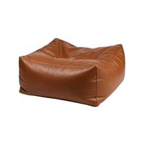 Convertible Bean Bag Sofa with Storage and Leather Cushion 70x70x30 (Extra Thick, Large)