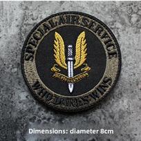 Britų Specialiųjų oro pajėgų SAS ženklelis Siuvinėta apyrankė Velcro ženklelis Rainbow Six Rainbow Six