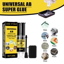 25ml Epoksidiniai klijai AB, vandeniui atsparūs, momentiniai, greitai stingstantys, remontui, stiprūs, super skysti klijai medienai, plastikui, metalui, klijavimas, litavimas 25ML