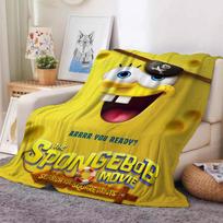 Anime S-spongebob Cartoon S-squarepants Blanket Warm And Soft Suitable For Bedroom Living Room Sofa Bed Office Travel Camping 30x40in