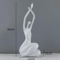 Yoga Figures Statue Abstract Artwork Ornaments Desk Decoration Minimalist Yoga Character Resin Sculpture Modern Home Decor