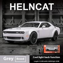 Dodge Challenger Hellcat žaislinis automobilis 1: 32 Mastelio Metalinės Die Cast Automobilių Žaislinės Traukiamojo Veikimo Hellcat Modeliniai Automobiliai su Garsu ir Šviesa Hellc bedugnė
