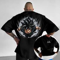Dragon Ball Anime Goku Spausdinti Medvilniniai Trumpomis Rankovėmis 2026 Vasaros Laisvi Sportiški Madingi Vyriški ir Moteriški Apvalios Kaklo Marškinėliai S