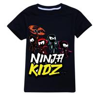 NINJA KIDZ Vaikiški Drabužiai Vasara Berniukų Mada Trumpomis Rankovėmis Marškinėliai Berniukų Grafiniai Marškinėliai Kūdikių Mergaičių Viršutiniai Drabužiai Vaikų Megztinis 110 black