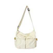 Unisex Canvas Crossbody Bag - Workwear Style, Large Capacity for Students or Casual Use ruda