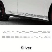 Automobilio durų šoninės juostelės lipdukas Volkswagen VW Golf 8 MK8 GTI R, vinilinės plėvelės juostelės lipdukas, automobilio stiliaus tiuningo išorės aksesuarai sidabras