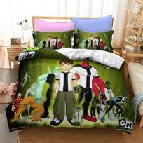Ben Alien Force Lovos Patalynės Komplektas 3D Spausdintas Tinka Miegamajam Antklodės Užvalkalų Komplektas Su Pagalvės Užvalkalais Vaikams Namų Tekstilė 70x133cm 3pcs