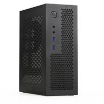 A09 Mini ITX stalinis HTPC kompiuterio korpusas ITX pagrindinėms plokštėms Mažas 1U žaidimų kompiuterio korpusas Chasis namams ir biurui juoda