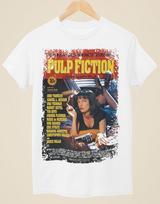 Pulp Fiction - Kino Plakato Įkvėptas Unisex Baltas Marškinėlis Unisex Marškinėlis M