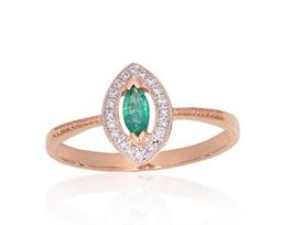 Auksinis žiedas su deimantais moterims Diamond Sky „Alexandria III“