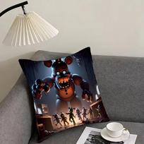 Movie Five N-Nights at F-Freddys 2 Cushion Cover Reversible Plush Pillow Cover – For car, sofa, bedroom, perfect as a gift. 12x12Inch