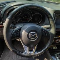 ization Automobilio vairo apdangalas Anglies Pluošto Oda Mazda CX-5 CX5 Atenza 2014 Naujam Mazda 3 CX-3 2016 Black Thread