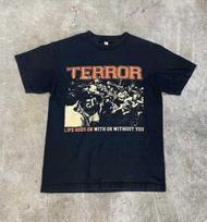 TERROR Grupės Marškinėliai Hard Rock Medvilniniai Juodi Unisex Marškinėliai AH1924 Unisex Marškinėliai M gray